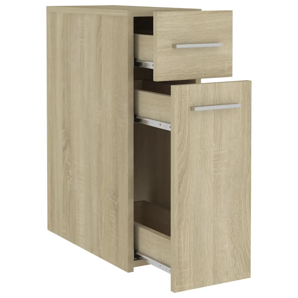 Mobiletto da farmacia dal design moderno 20 x 45,5 x 60 cm in legno composito di rovere Sonoma 02_0047787