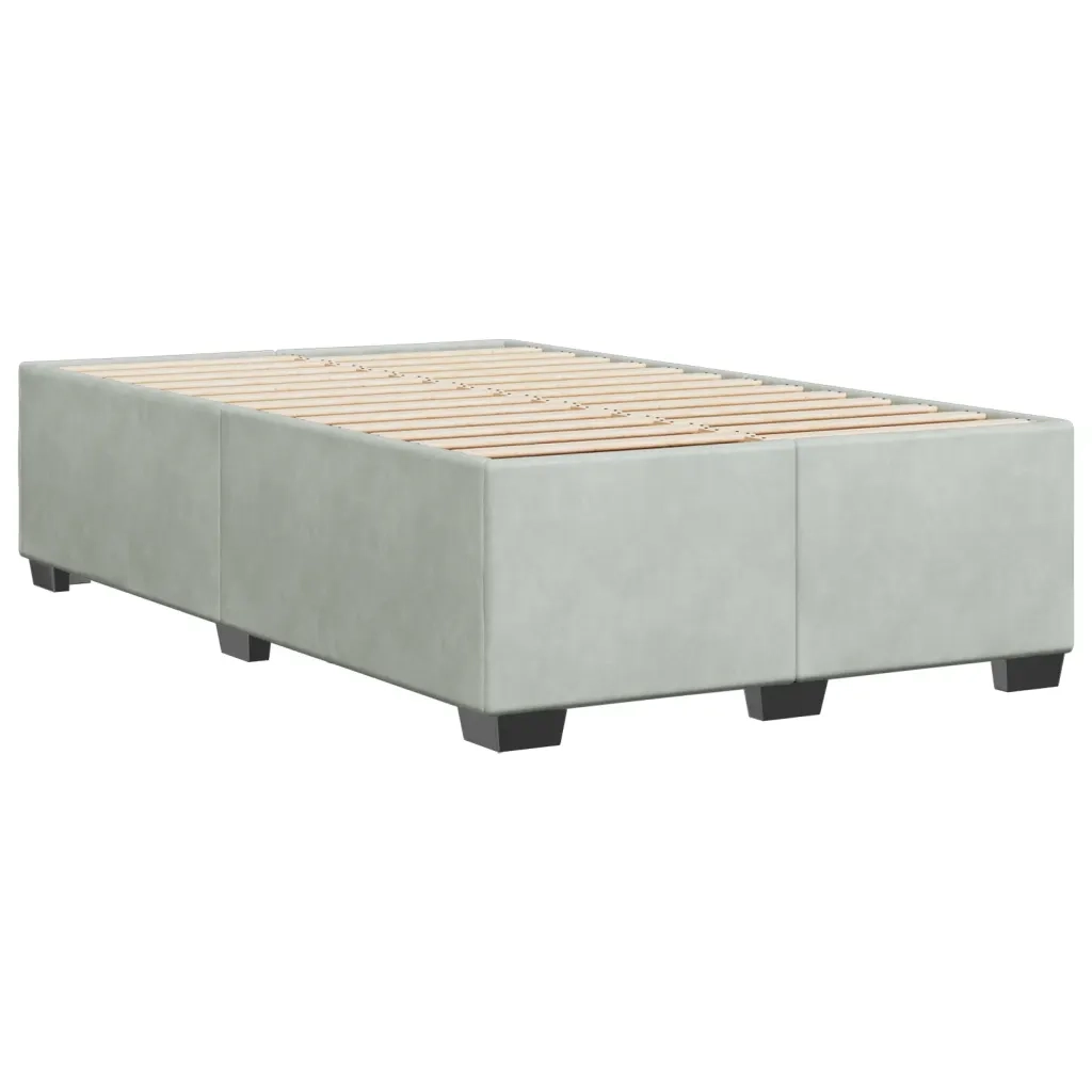 Giroletto senza Materasso Grigio Chiaro 120x190 cm Velluto