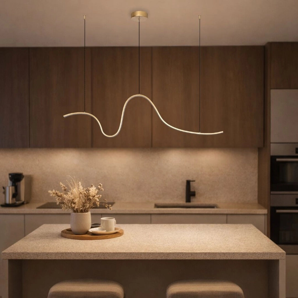 Lampada sospesa LED a onda Cobria 20W oro Rabalux