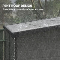 Casetta da Giardino in Plastica Porta Attrezzi con Finestre, Prese d'Aria e Blocco, 1.9x1.9 m, Grigio Chiaro