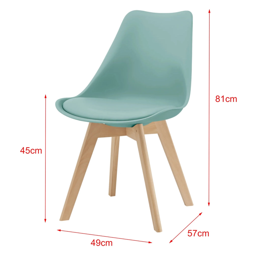 Set di 6 sedie da pranzo similpelle faggio colore menta 03_0006781