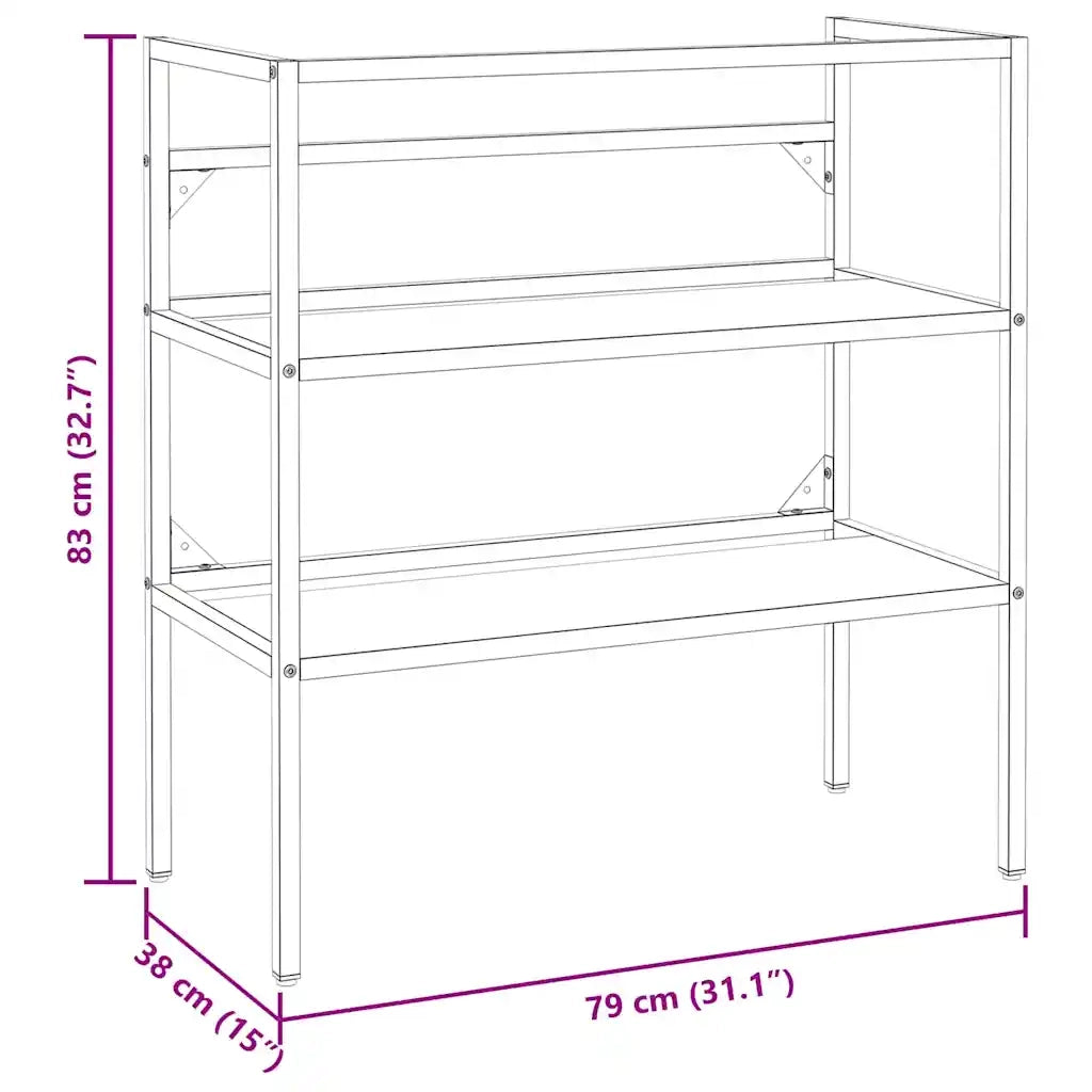 Struttura per Lavabo da Bagno-Supporti per Lavandino Bianca 79x38x83 cm in Ferro 942166