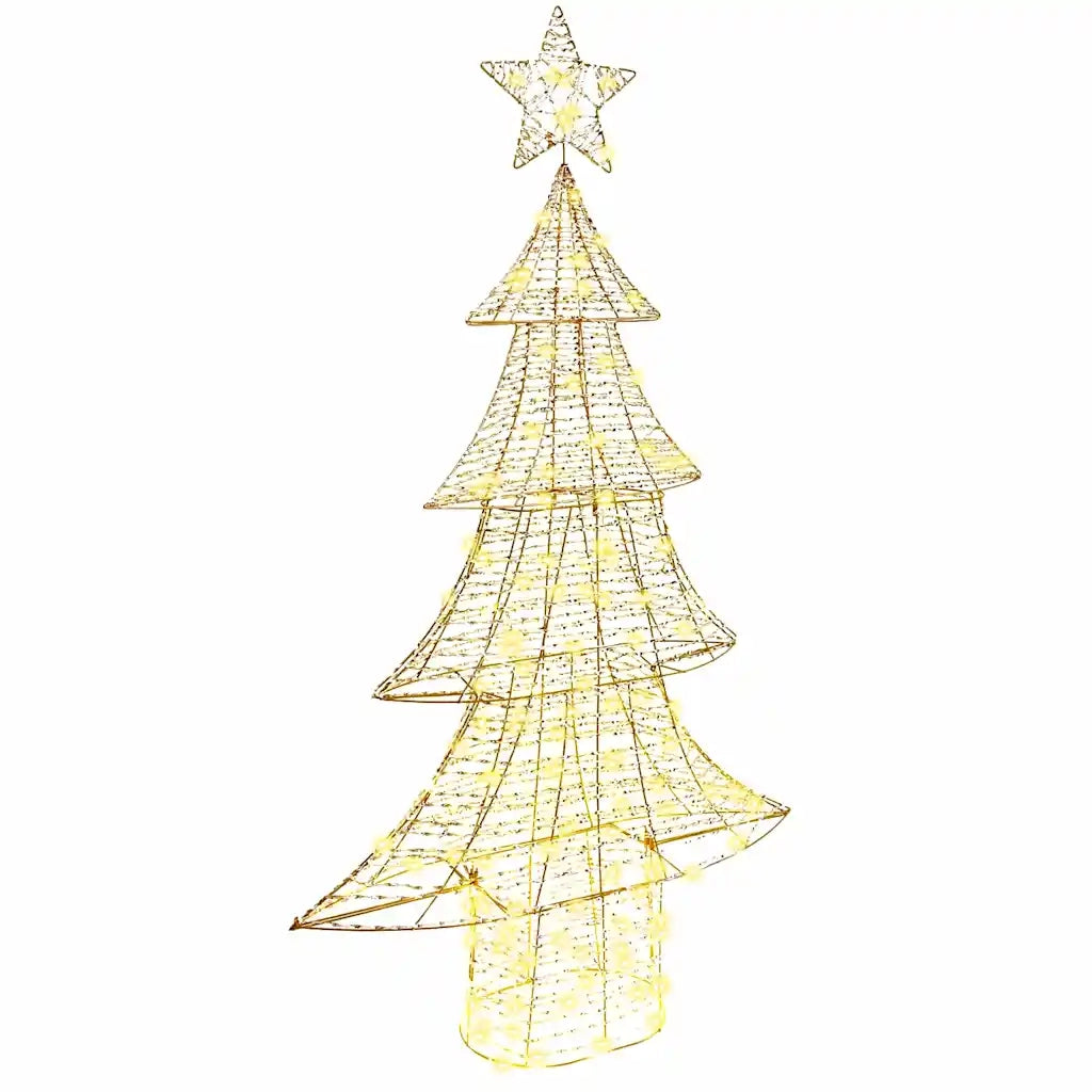 Albero di Natale con 160 LED Bianco caldo 151 cm PET