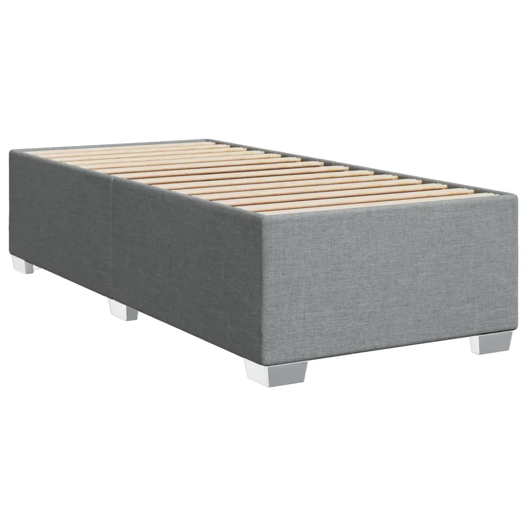 vidaXL Giroletto a Molle con Materasso Grigio Chiaro 90x190 cm Tessuto