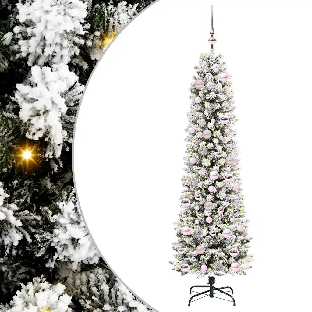 Albero di Natale | Decorazioni natalizie artificiale con 300 LED Bianco 180 cm