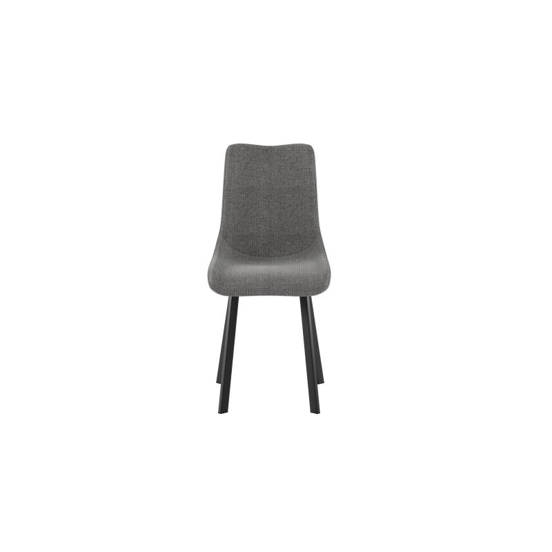 Sedia rivestita in tessuto easy-clean Gambe in metallo verniciato Iris 45cm X 56cm H 86cm Stones