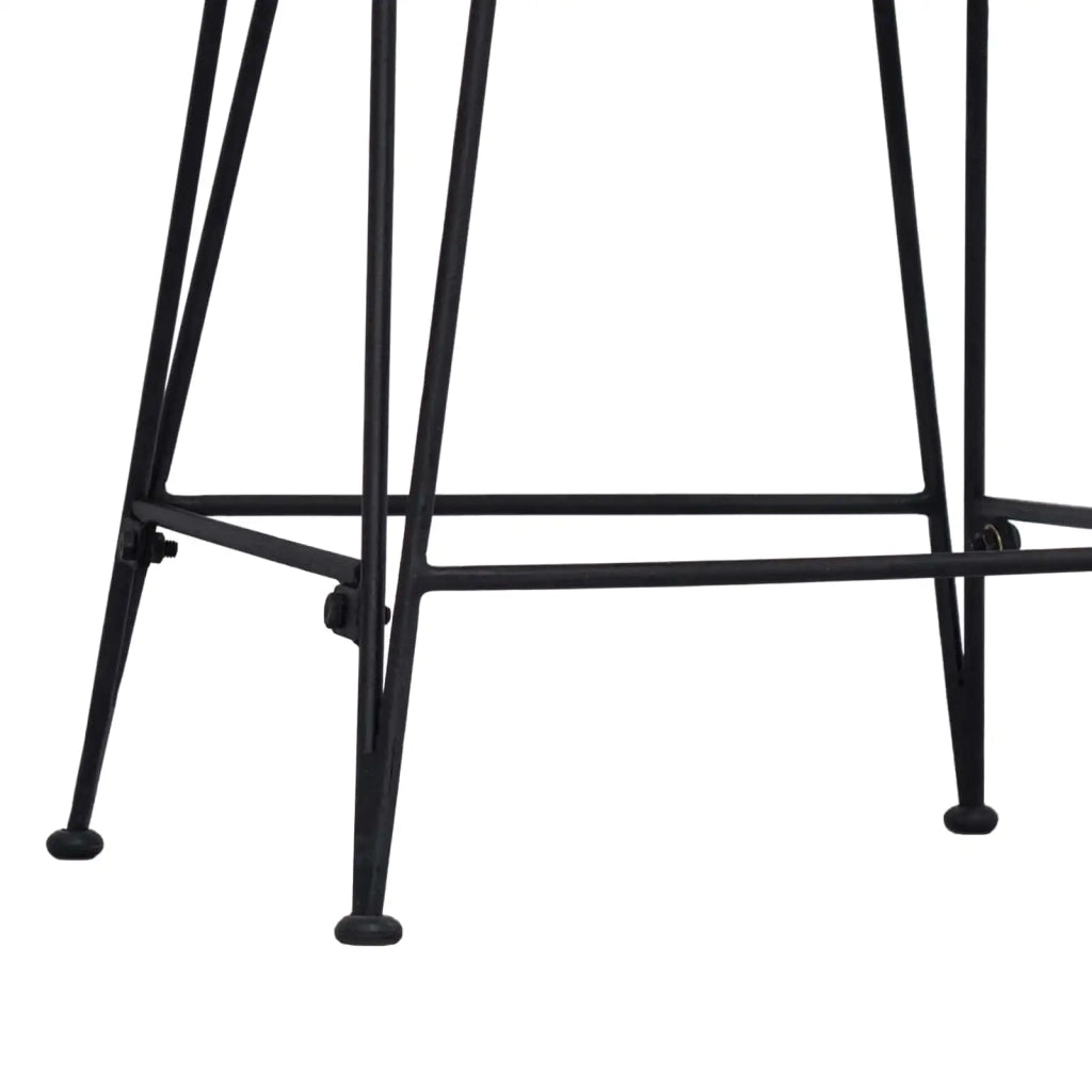 Sgabello da bar 2 pcs Nero 44 x 54 x 96 cm Rattan e acciaio
