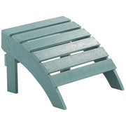 Poggiapiedi da giardino in plastica turchese in legno resistente agli agenti atmosferici a doghe in stile moderno