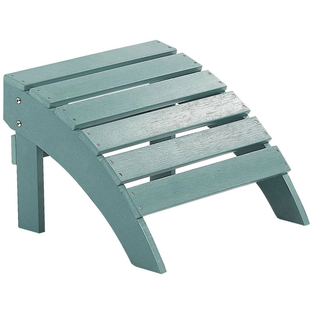 Poggiapiedi da giardino in plastica turchese in legno resistente agli agenti atmosferici a doghe in stile moderno