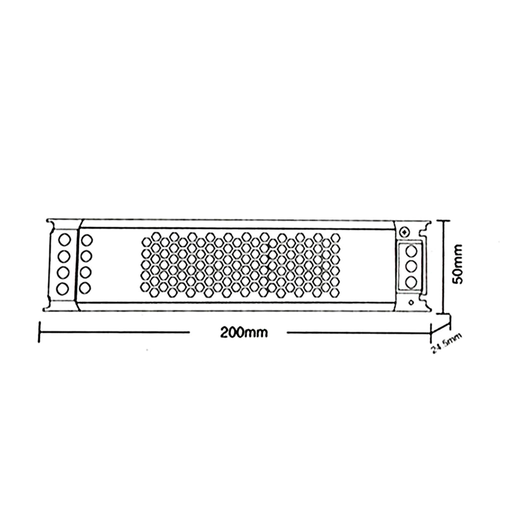 Alimentatore 200W trasformatore stabilizzato slim 24V 8.3A strisce luci LED 230V telecamere