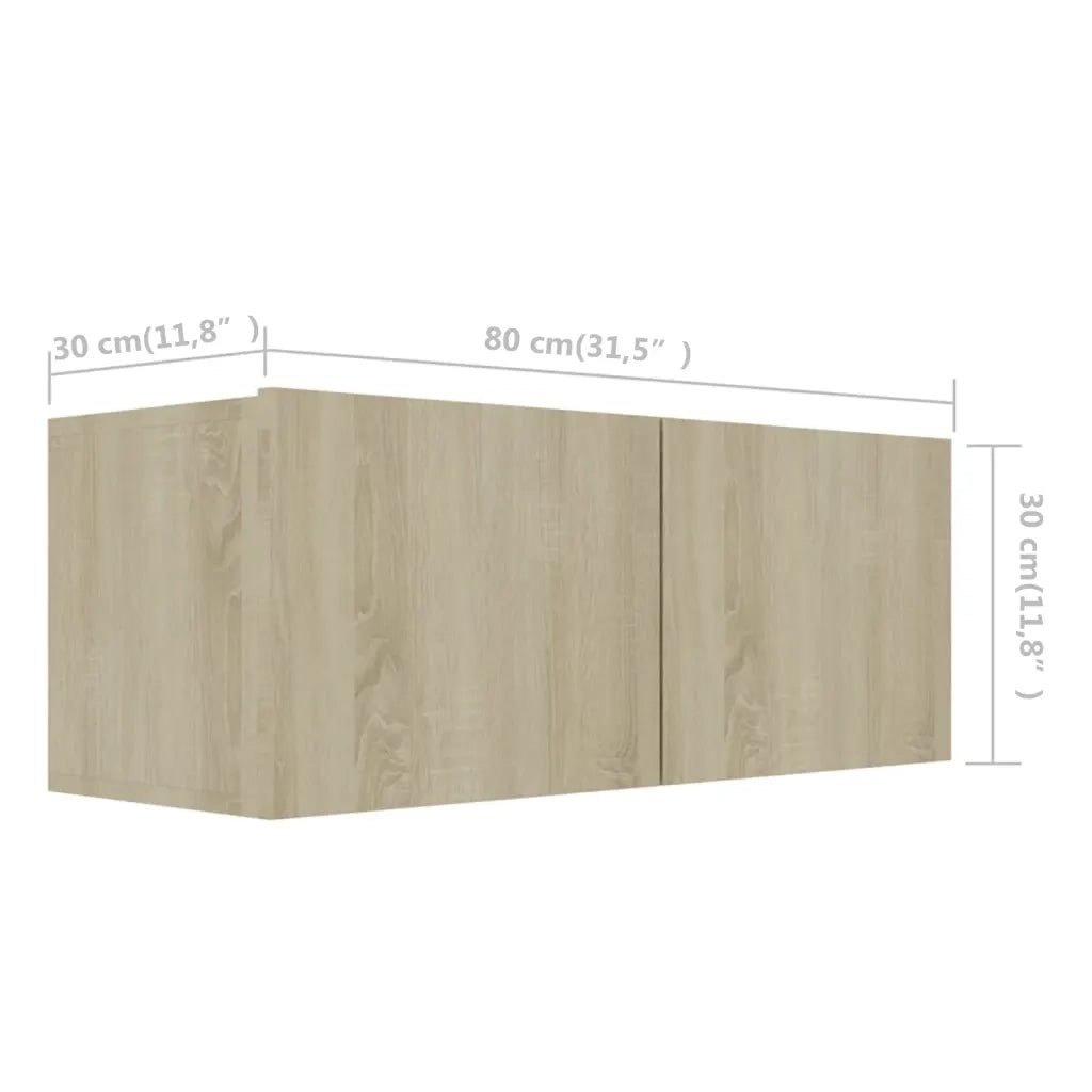Set di Mobili Porta TV 4 pz-Credenza per TV Rovere Sonoma in Legno Multistrato 876552