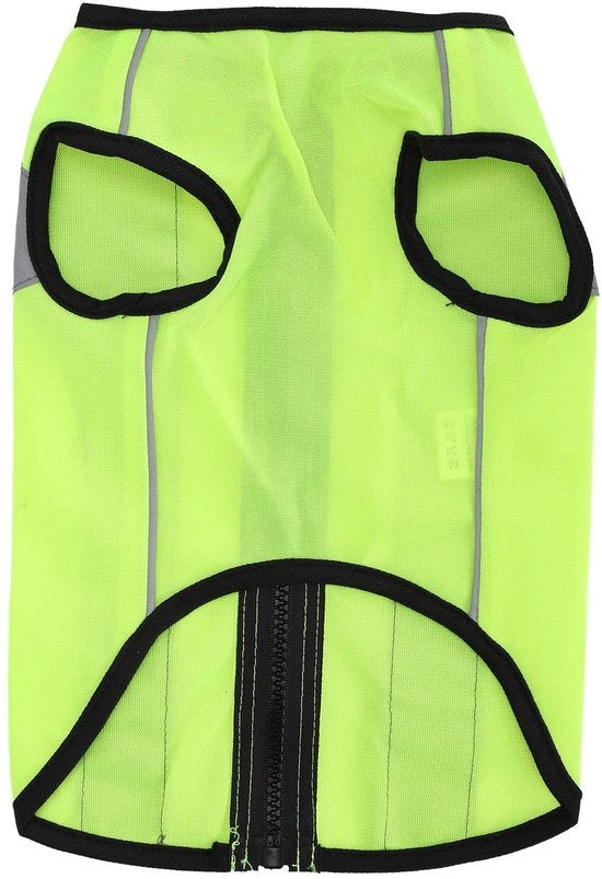 Vest Riflettente per Animali da Compagnia - Chiusura a Cerniera - Leggero - Materiale Poliestere/Cotone - Protezione per Cani