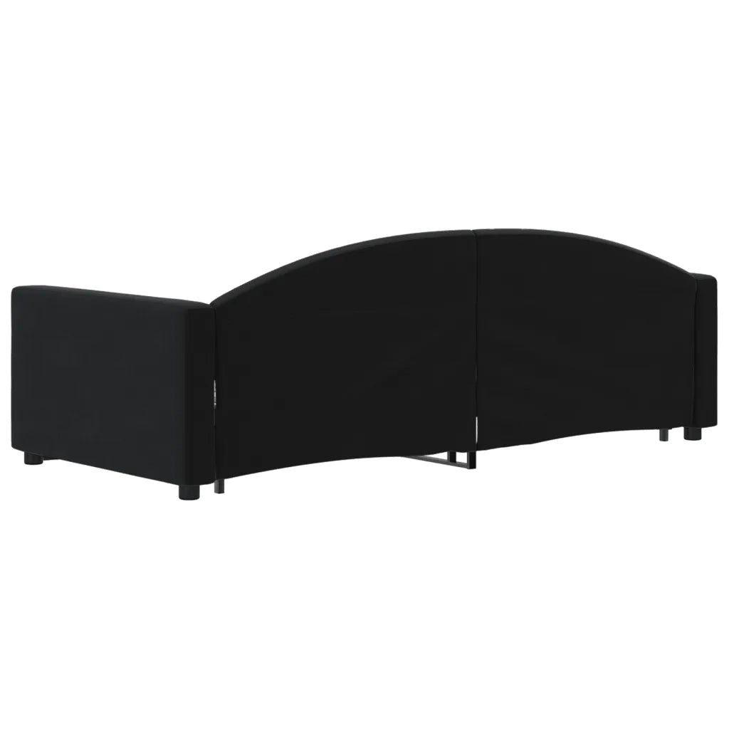 Divano Letto con Letto Estraibile-Sofa Letto-Daybed Nero 90x200 cm in Velluto 759201