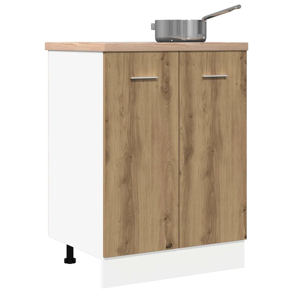 vidaXL Armadio Inferiore “Lyon” Rovere Artigianale 60x46x81,5 cm