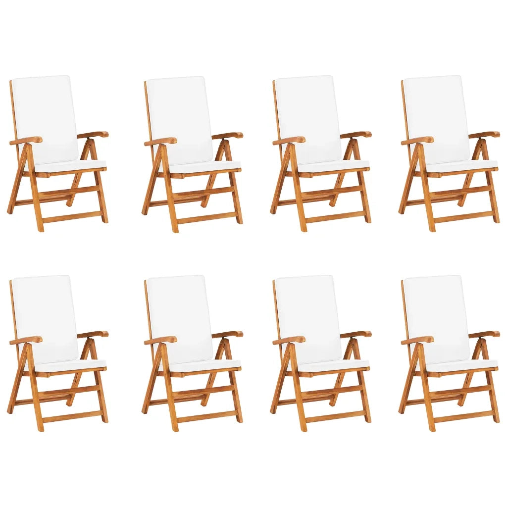 Set da Pranzo da Giardino 9 pz con Cuscini in Legno di Teak cod mxl 45885