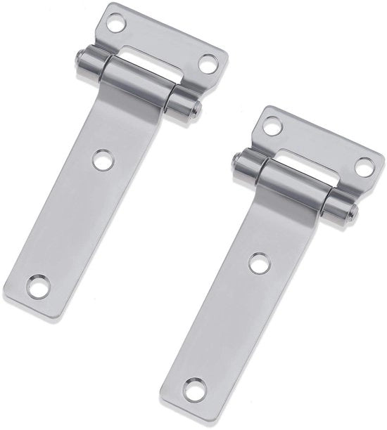 Contenitore a T di tipo Scharnieren in acciaio inossidabile - Larghezza 135x58mm - Piatto di 2 pezzi per camion e caravan