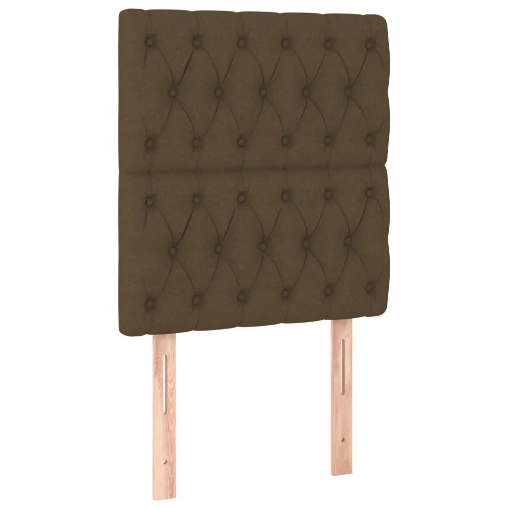 Letto a Molle Materasso e LED Marrone Scuro 80x200cm in Tessuto 3135632