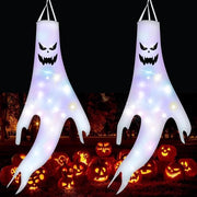 Decorazione per Halloween Outdoor 120 cm Sospensione Spettrale con 3 Modalità di Luce 20 LED per Festa di Carnevale Terrazza Giardino Veranda