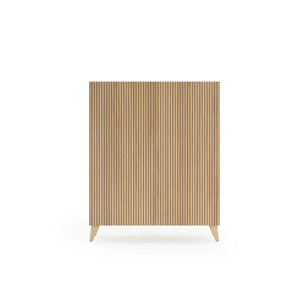 Scarpiera Herdasa effetto rovere dorato ante stampa doghe 109x90x27cm
