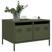 Mobile TV Verde Oliva 68x50x43,5cm in Acciaio Laminato a Freddo 851242