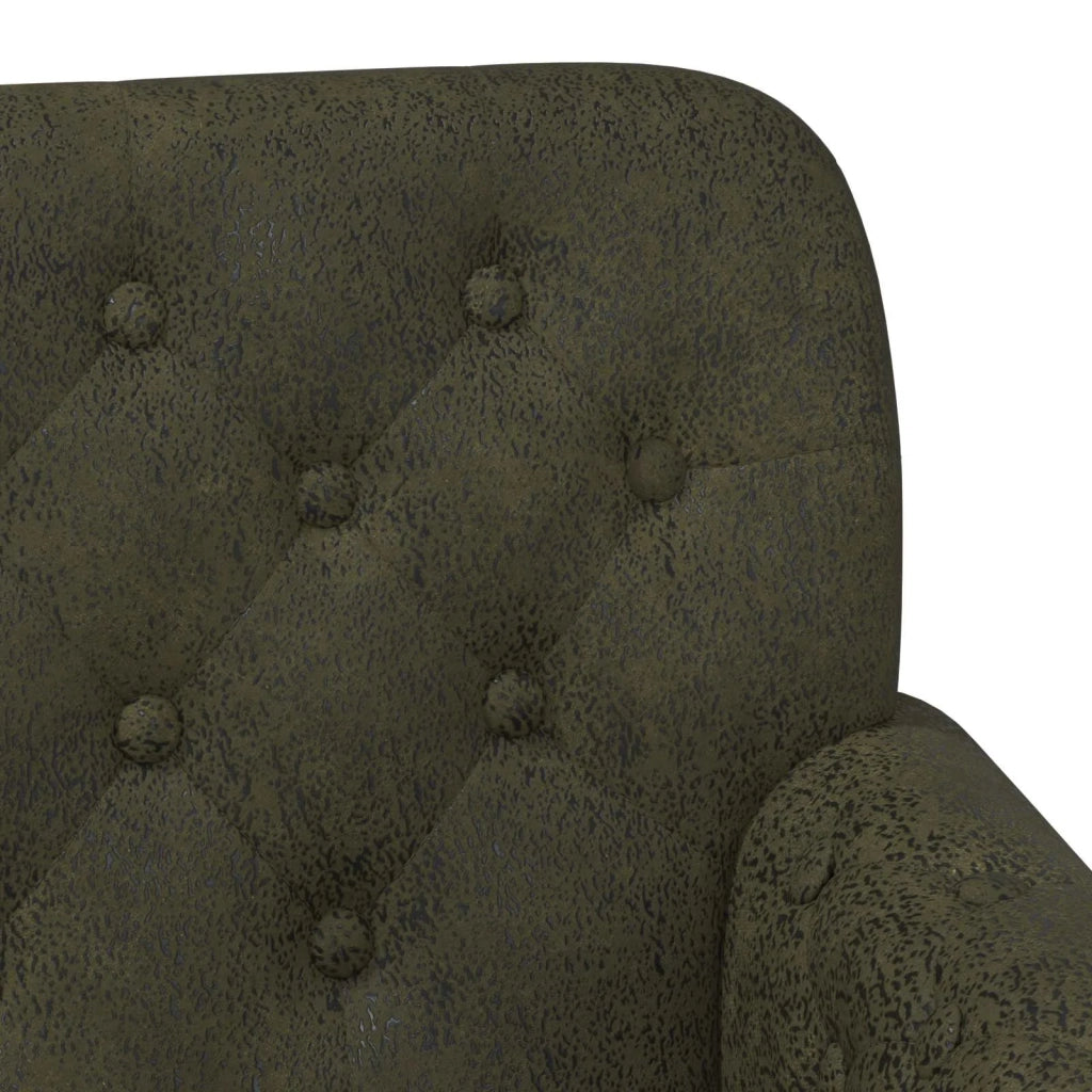 Loveseat con bottoni imbottiti Verde militare 120 x 65 x 78 cm 42041842