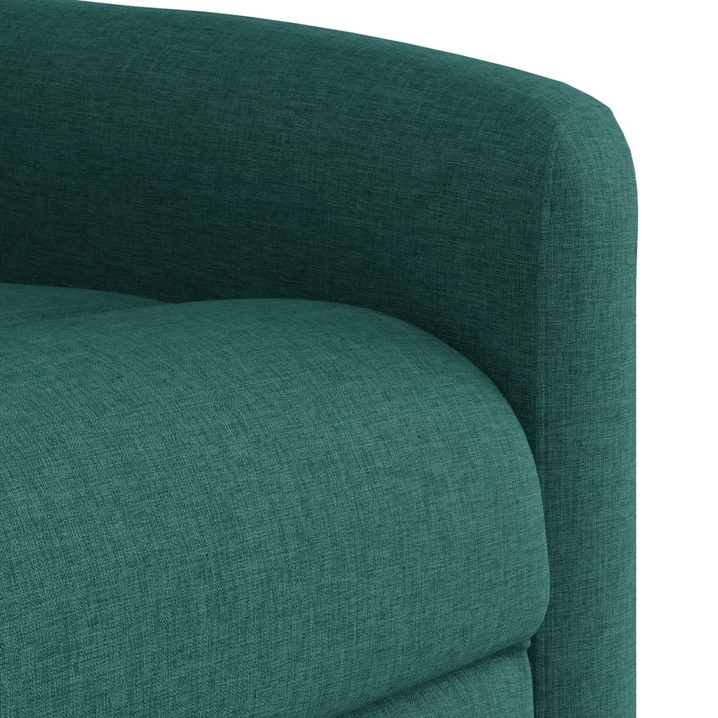 Poltrona Massaggiante Reclinabile Verde Scuro in Tessuto 4015558