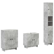 Set di armadietti da bagno in 3 pezzi EDE Grigio Cemento 3417417
