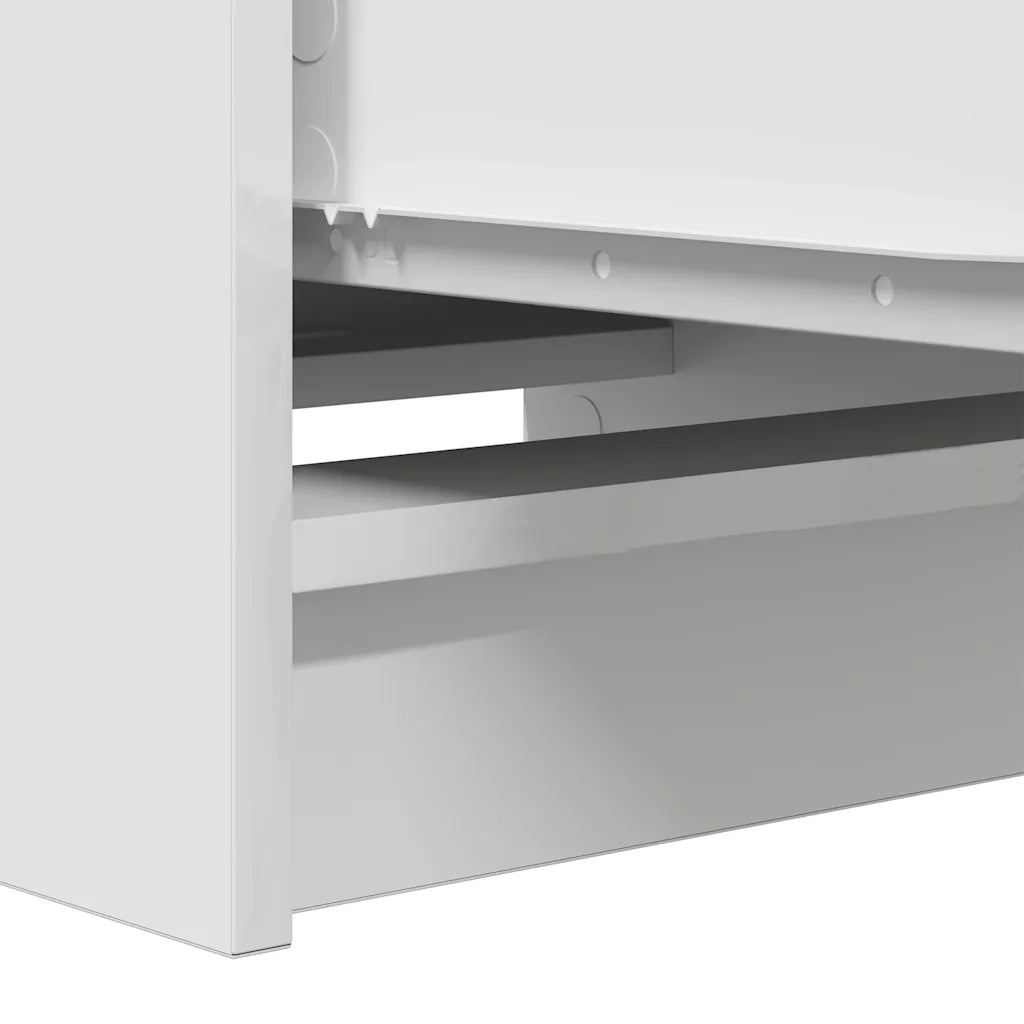 vidaXL Credenza Bianca 37,5x35x99 cm in Legno Multistrato