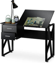 Tavolo da lavoro girevole regolabile per laptop - HBD 75x110x55 cm nero - progettazione ergonomico tavolo per bambino