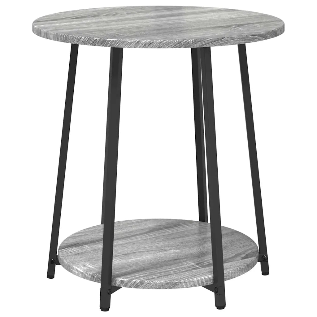 Set tavolini con lo scaffale 2 pcs Grigio Sonoma e Nero 869705