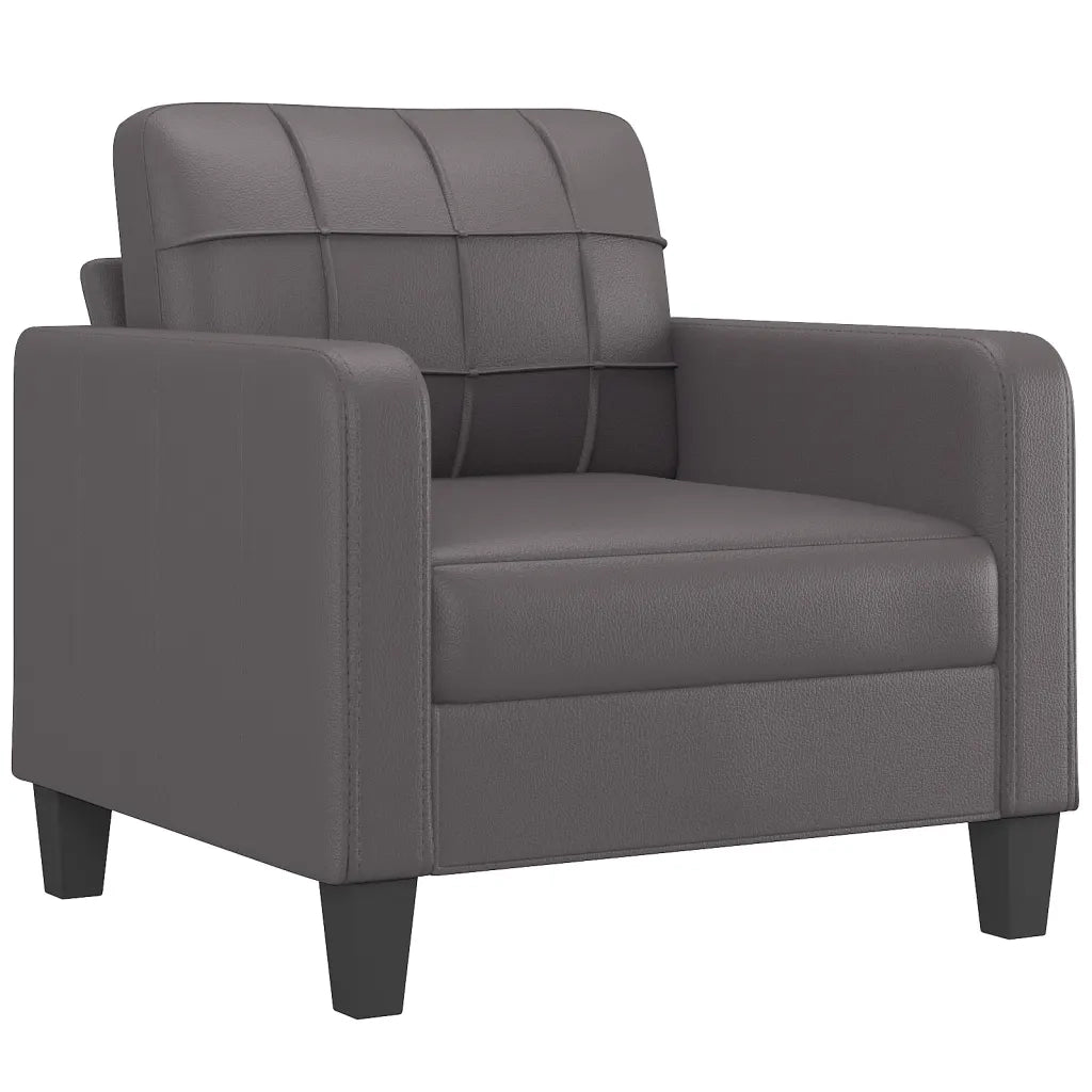 Set di Divani 4 pz con Cuscini Grigio in Similpelle 3201345