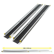 Set di 2 rampe di accesso telescopiche portata 270 kg alluminio pieghevole piano di carico 16_0002821