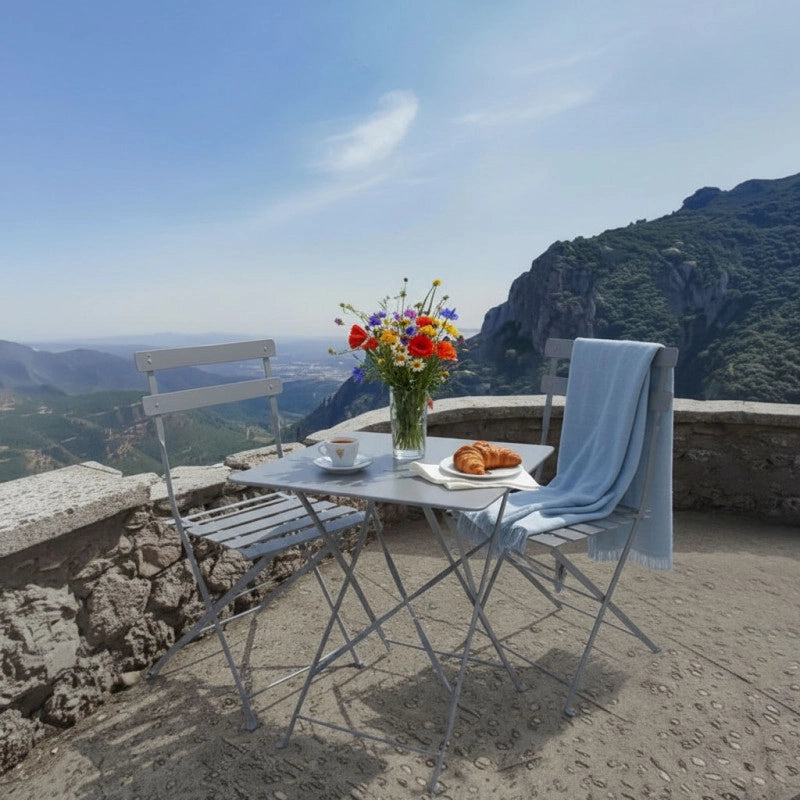 Set di 2 sedie pieghevoli BISTROT – Grigio