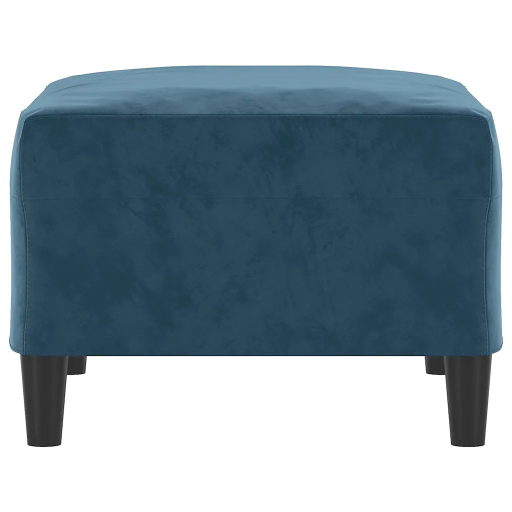 Poggiapiedi Blu 70x55x41 cm in Velluto 349326