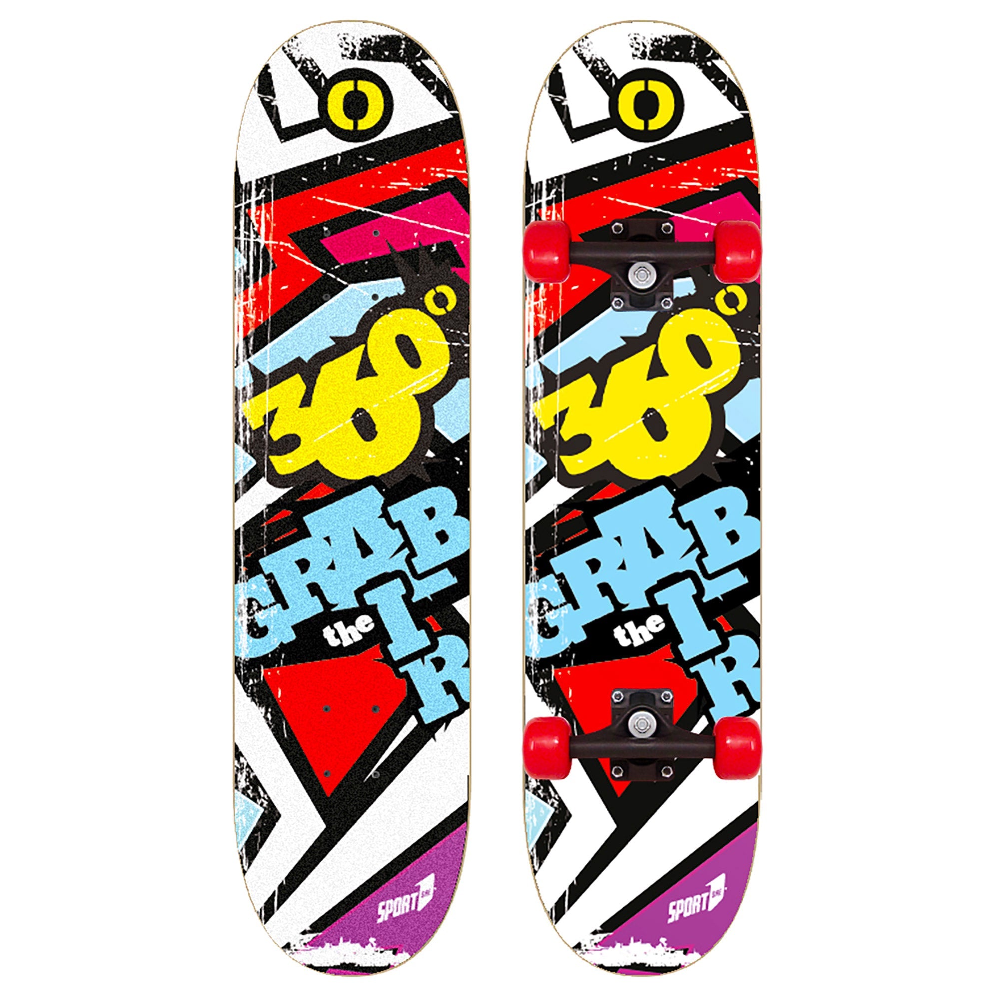 Skateboard con Tavola 80 cm in Legno Concava Double Drago Fish Grab