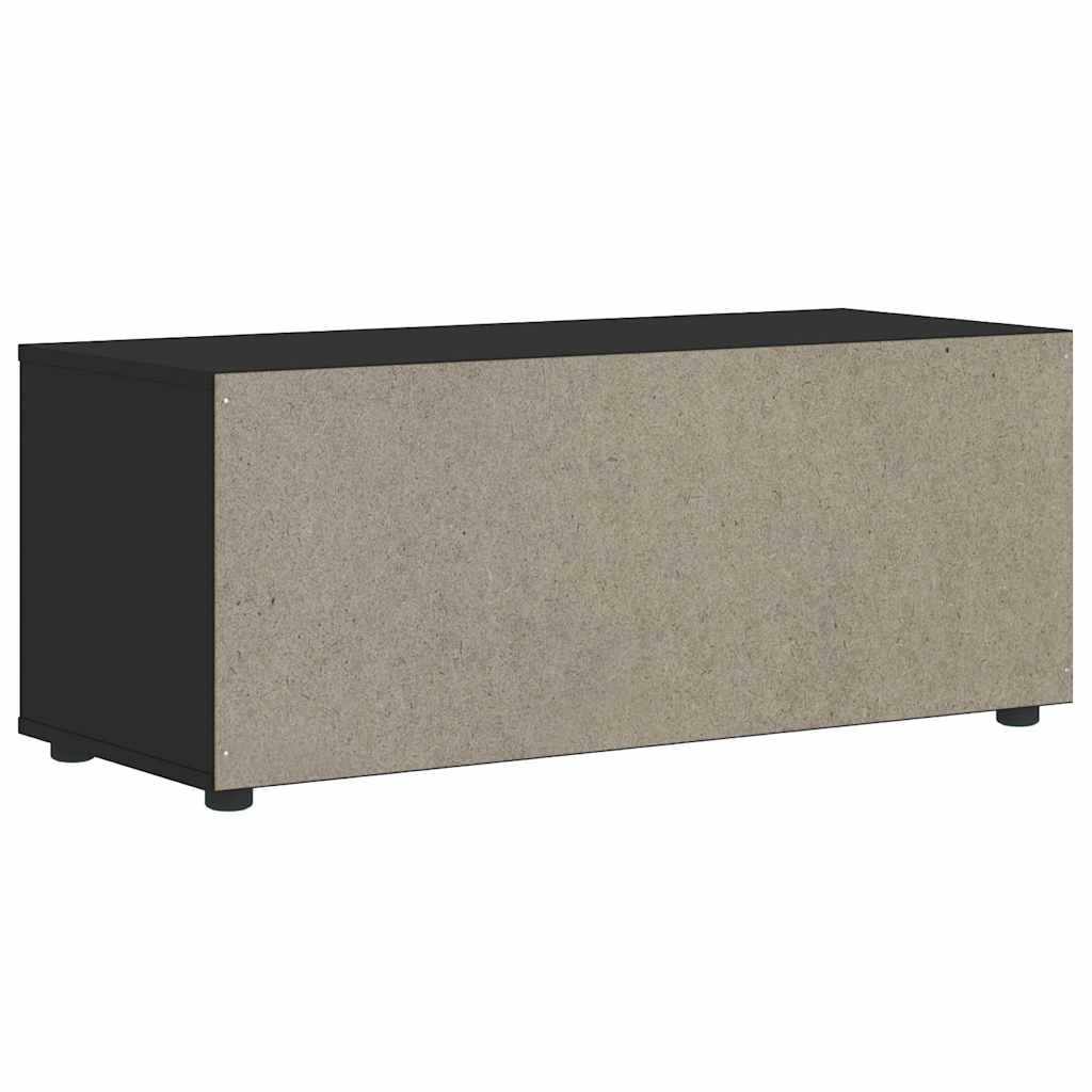 Mobile TV con ampio spazio di archiviazione a parete 100 x 40 x 38 cm in legno ingegnerizzato nero 02_0058334