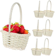 Mini manden in stile da portare - Set di 10 - Ideali per matrimoni e giardini - Raccogli mande artigianali intrecciate