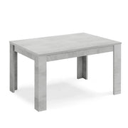 Tavolo allungabile da pranzo Cemento 130x80 fino a 170 cm modello N1 MADE IN ITALY design moderno ideale per cucina, soggiorno e sala da pranzo