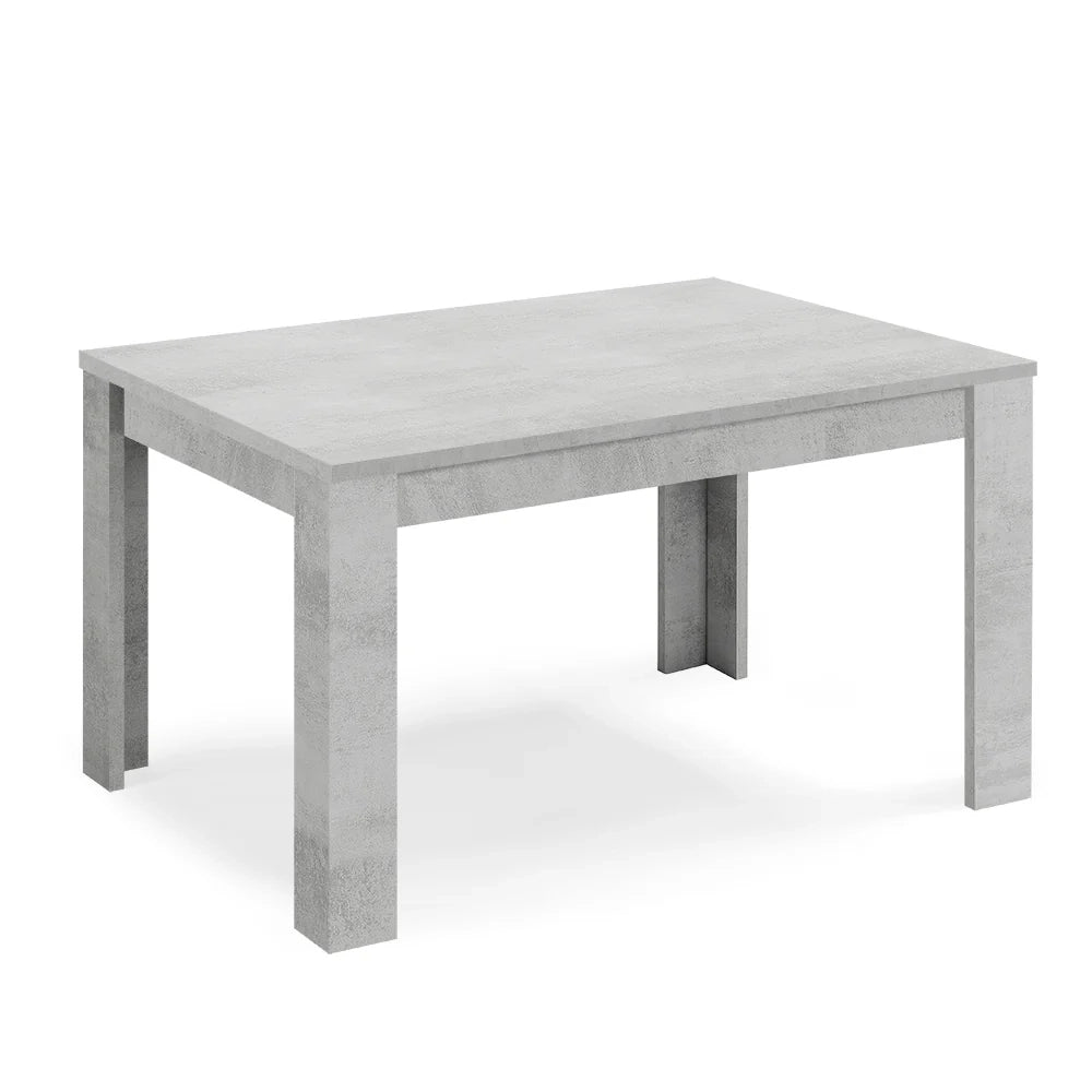 Tavolo allungabile da pranzo Cemento 130x80 fino a 170 cm modello N1 MADE IN ITALY design moderno ideale per cucina, soggiorno e sala da pranzo