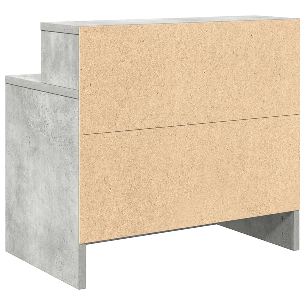 Comodini con Cassetto 2 pz Grigio Cemento 51x31x47 cm 858675