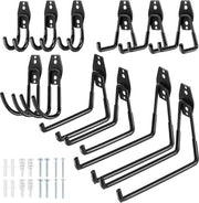 Hanger per Garage Robusto - Attrezzatura per la Rimozione Opaca - Hanger per Parete per Utensili di Garage - Organizzazione di Utensili di Giardino per Garage