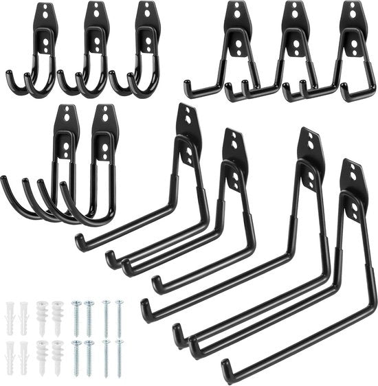 Hanger per Garage Robusto - Attrezzatura per la Rimozione Opaca - Hanger per Parete per Utensili di Garage - Organizzazione di Utensili di Giardino per Garage