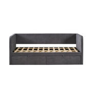 Letto PARMA 90x200 cm – Tessuto grigio – Rete inclusa – Design moderno e struttura robusta