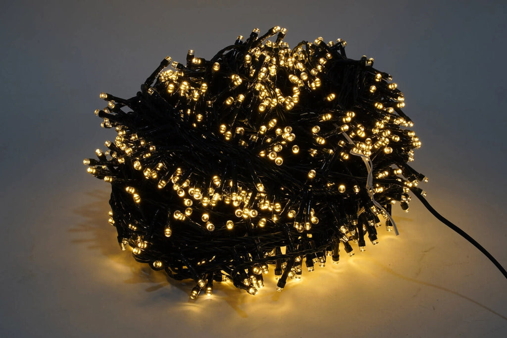 Luci di Natale 1200 LED 60m Bianco Caldo da Esterno-Interno Vanzetti