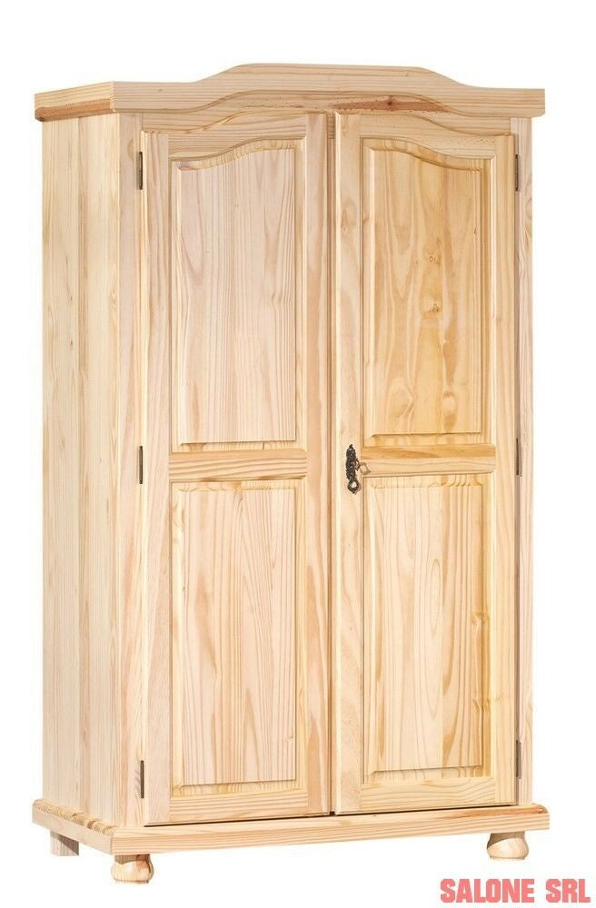 ARMADIO GENF 2 ANTE DIM.104x56x180H PINO MASSELLO FINITURA NATURALE INTER LINK