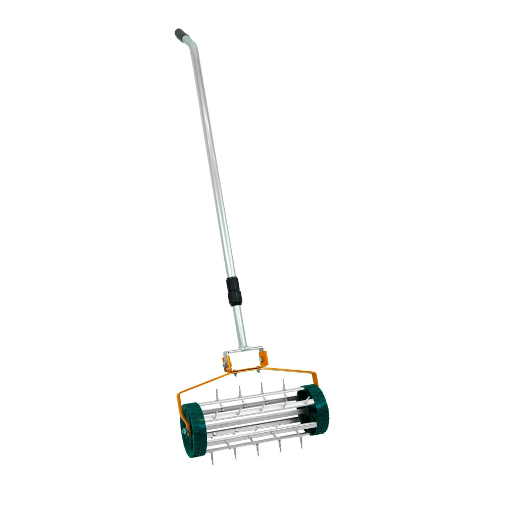Set 2-in-1 Arieggiatore e Livellatore Prato - Verde, Acciaio Zincato, Manico 2m