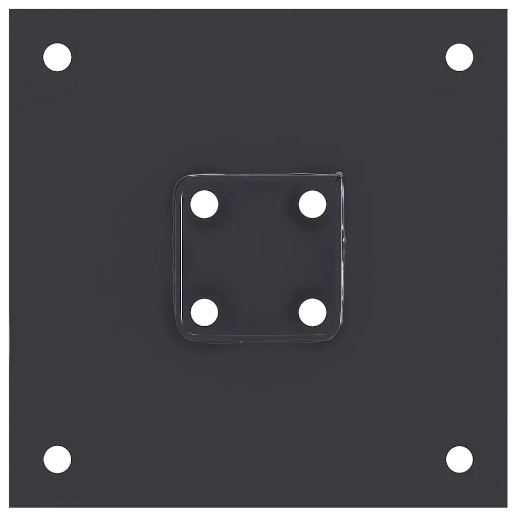 vidaXL Basi per Pali Quadrati 12 pz 46x46mm Acciaio Verniciato Polvere