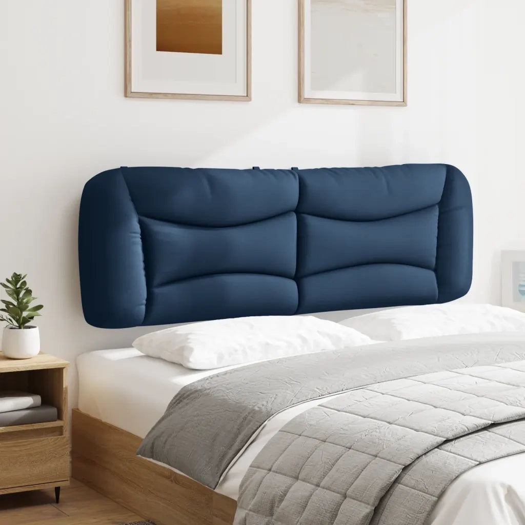 Cuscino Testiera Hvar Blu 160 cm in Tessuto 374594