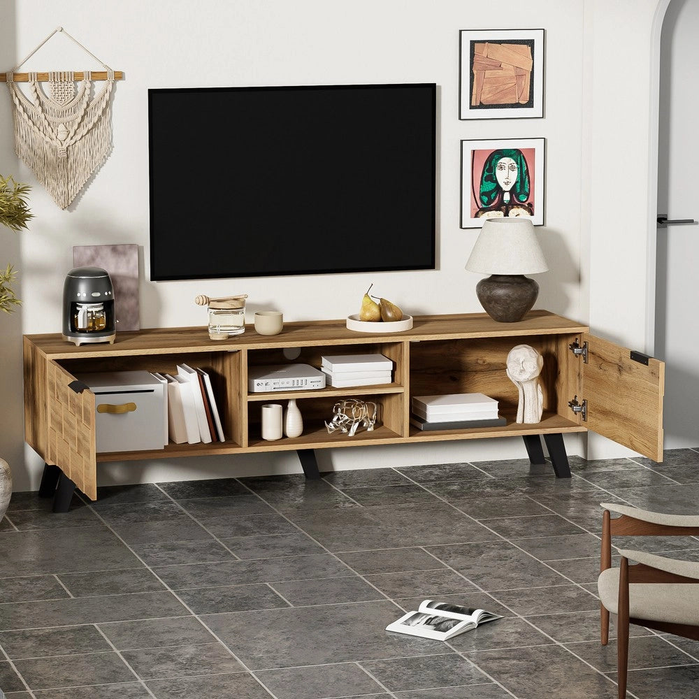 Mobile TV con 2 Ante e 2 Ripiani Aperti ¨C Xylo ¨C 160x35x45 cm