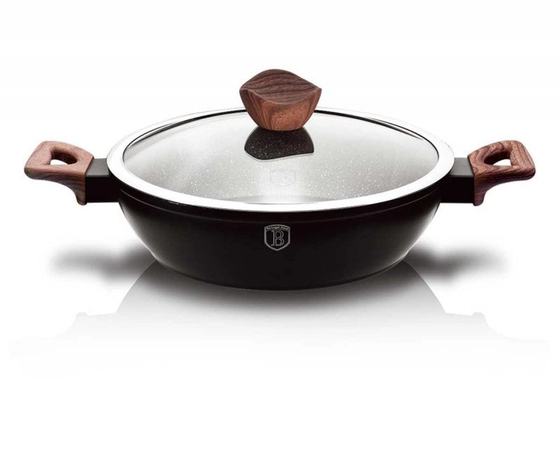 Berlinger haus BH-1739 Pentola piatta in palissandro ebano con coperchio 28 cm